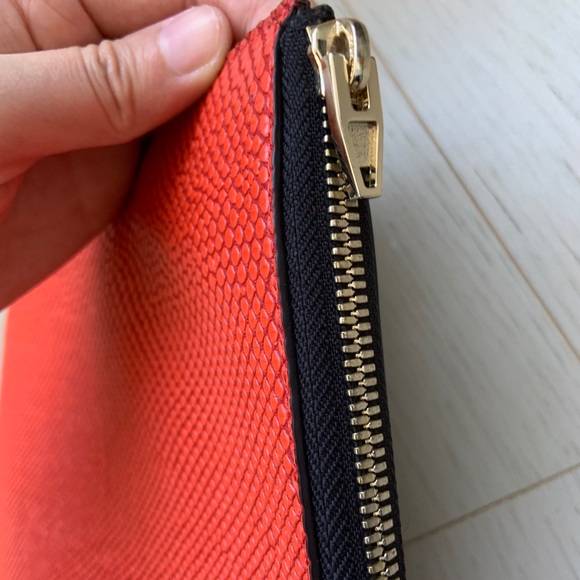 Alexander Wang Orange Leather Clutch 9.5 X 11 Inch